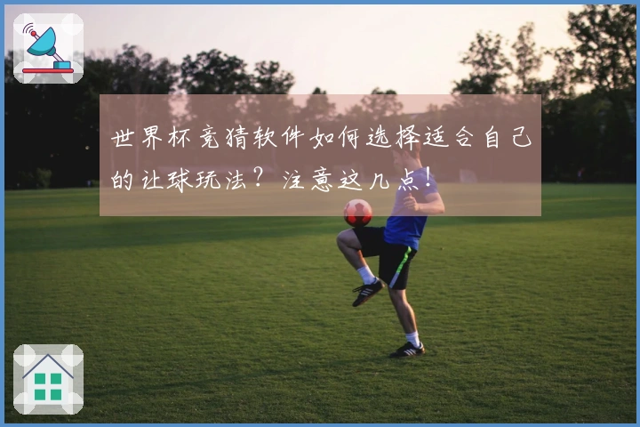 世界杯竞猜软件如何选择适合自己的让球玩法？注意这几点！
